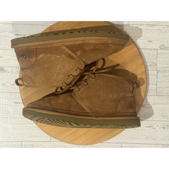 UGG-Neumel Chukka Men 9 Chestnut Suede Wool Lined Lace Up Boot Shoe main image 6